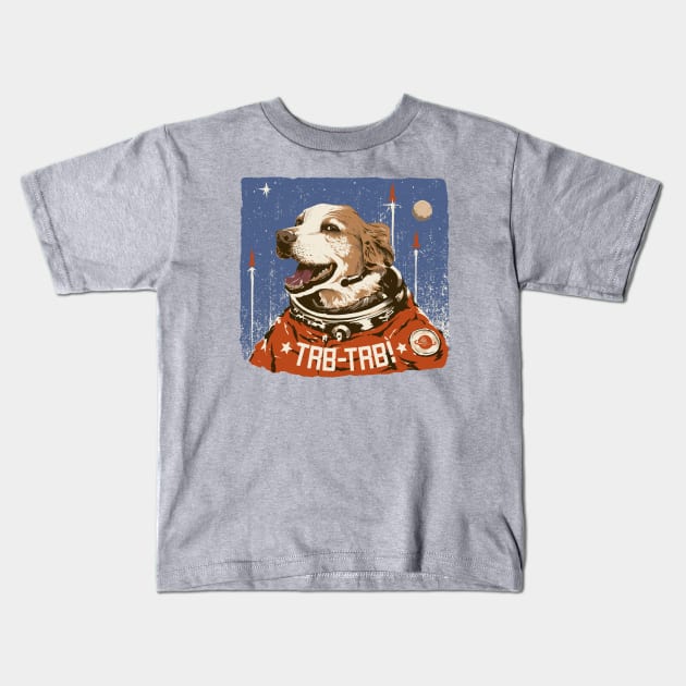 Silly Space Dog Kids T-Shirt by sketchboy01